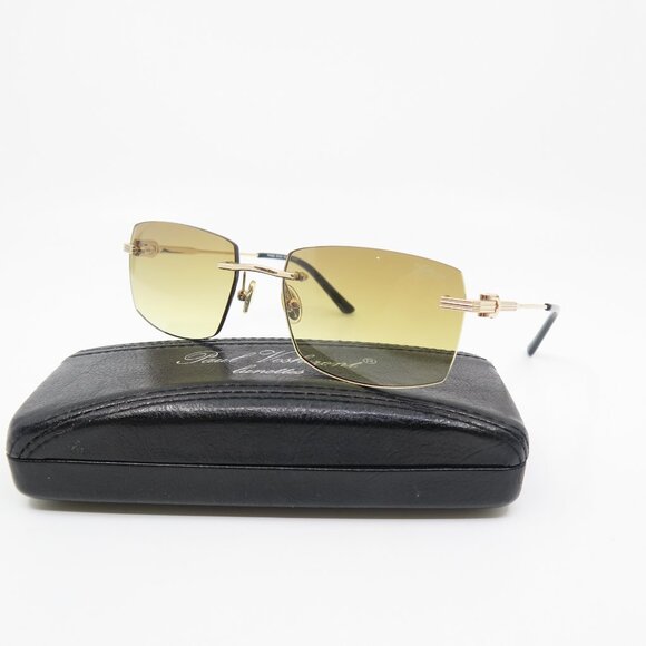 Paul Vosheront PV 635S C1 23KGP Gold/Brown Gradient, Rimless, New Sunglasses. - Picture 1 of 11